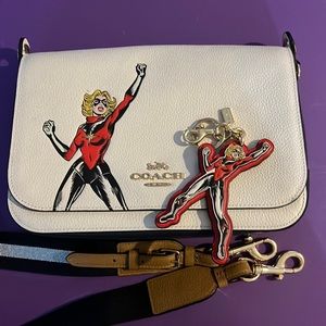Captain Marvel Coach crossbody and keychain